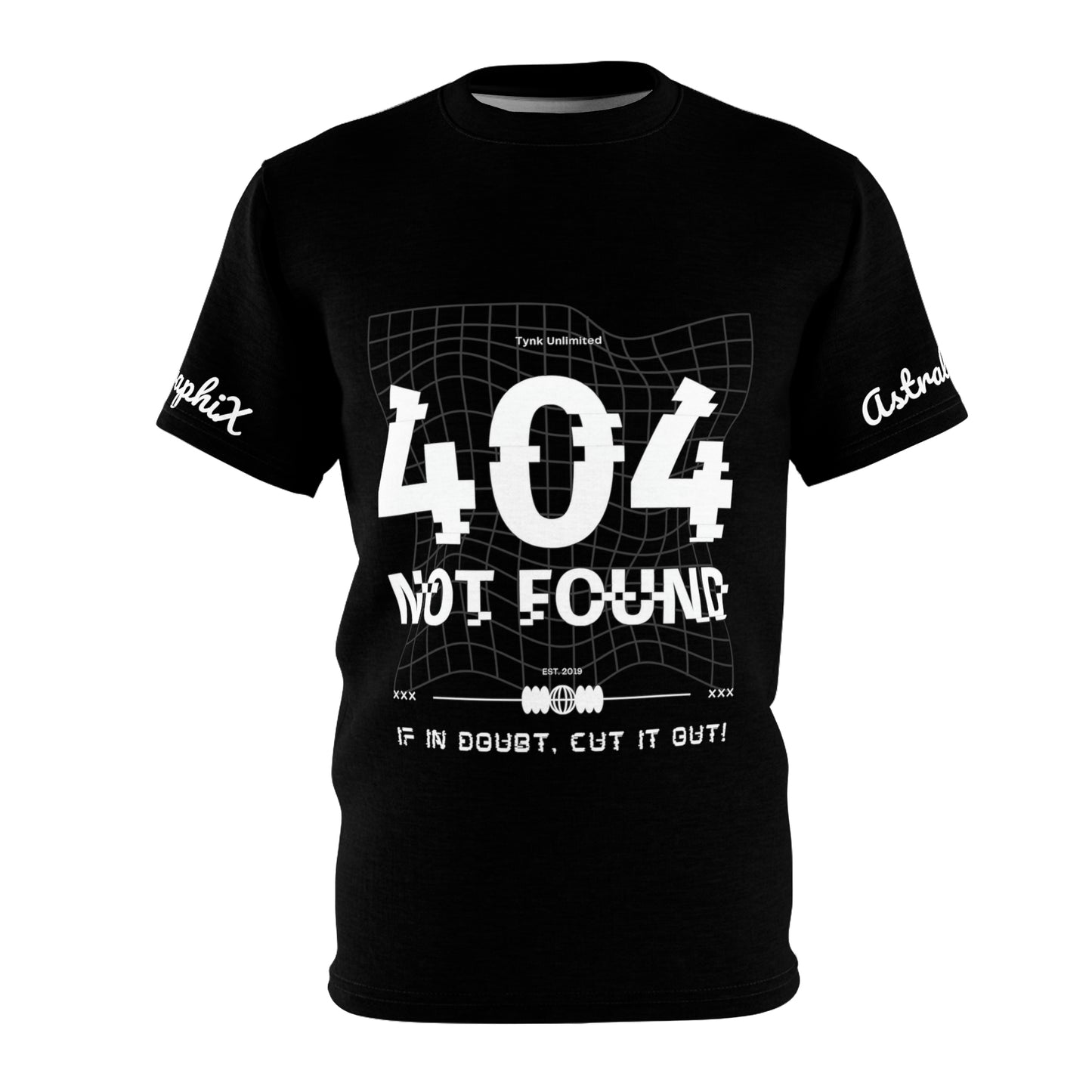 Word Art Collection - Unisex AOP Cut & Sew Tee - 404 in Black