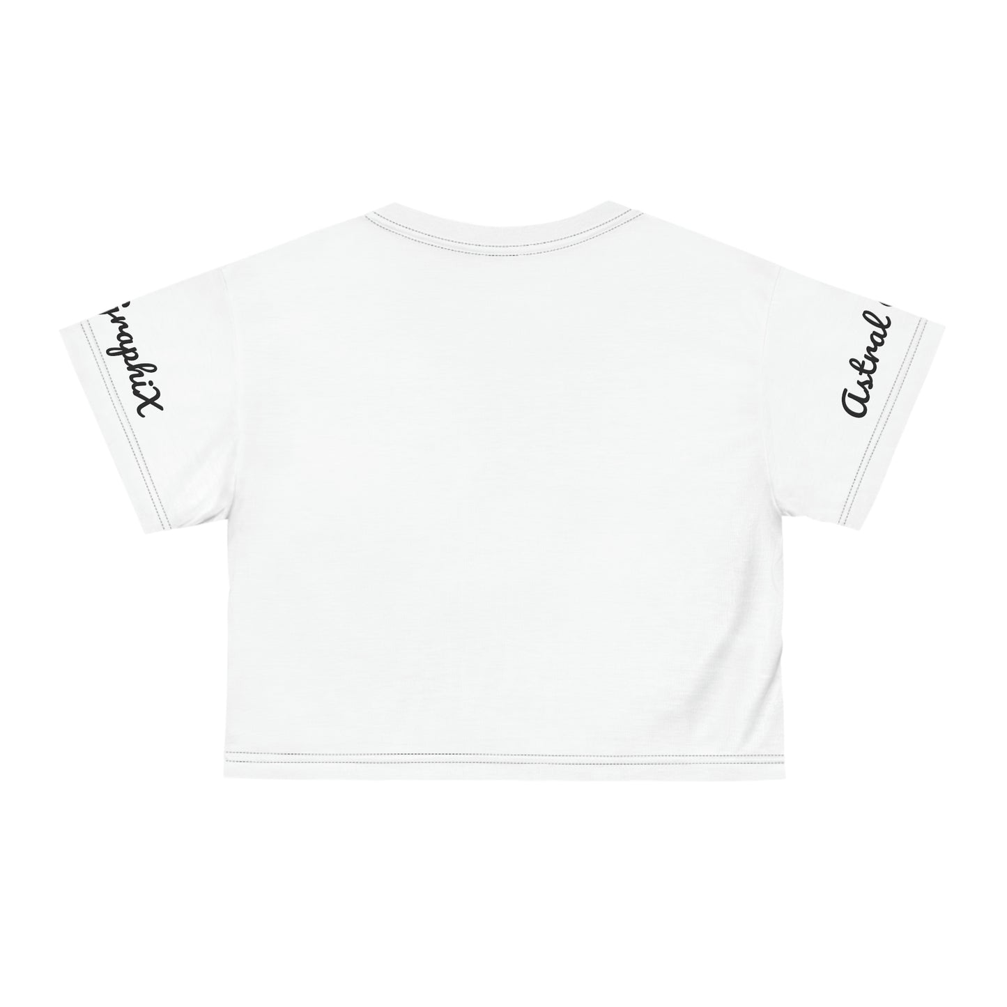 Art Work Collection - AOP Crop Tee - Books in White