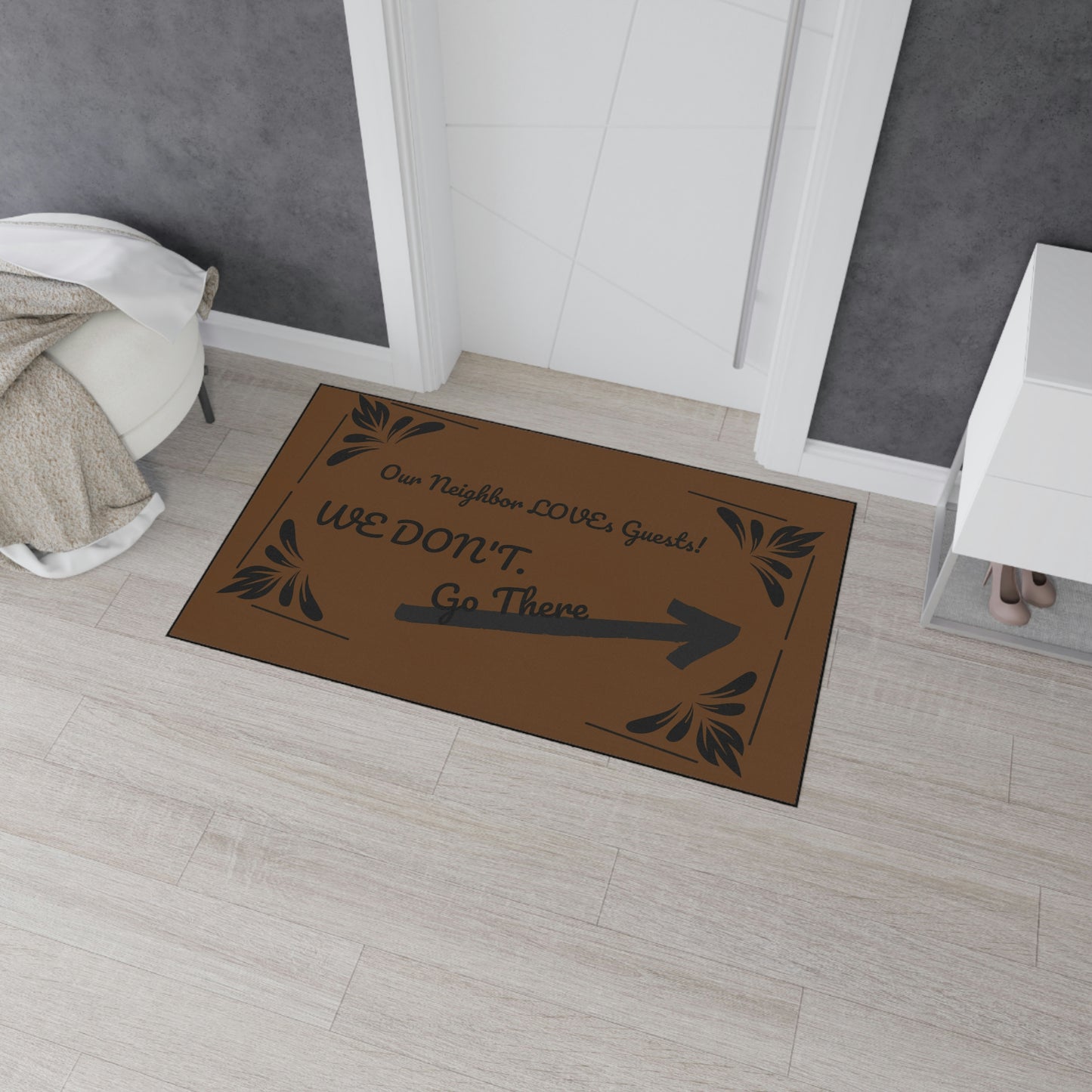 Word Art Collection - Heavy Duty Un-Welcome Mat - Go There v2