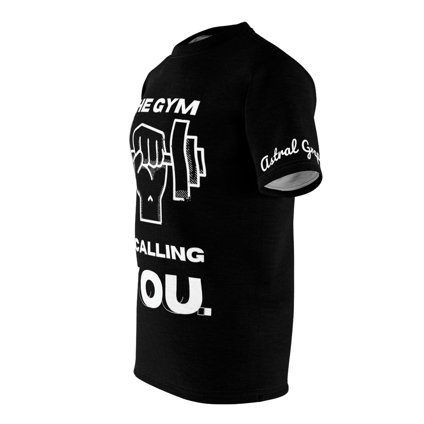 Word Art Collection - Unisex AOP Cut & Sew Tee - The Gym v1 in Black