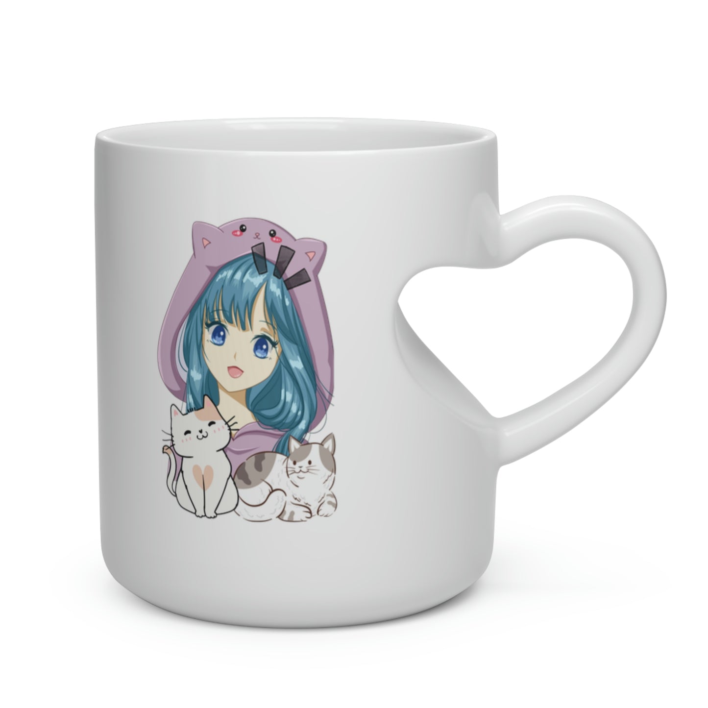 Anime Collection - Heart Shape Mug - Anime Kitties
