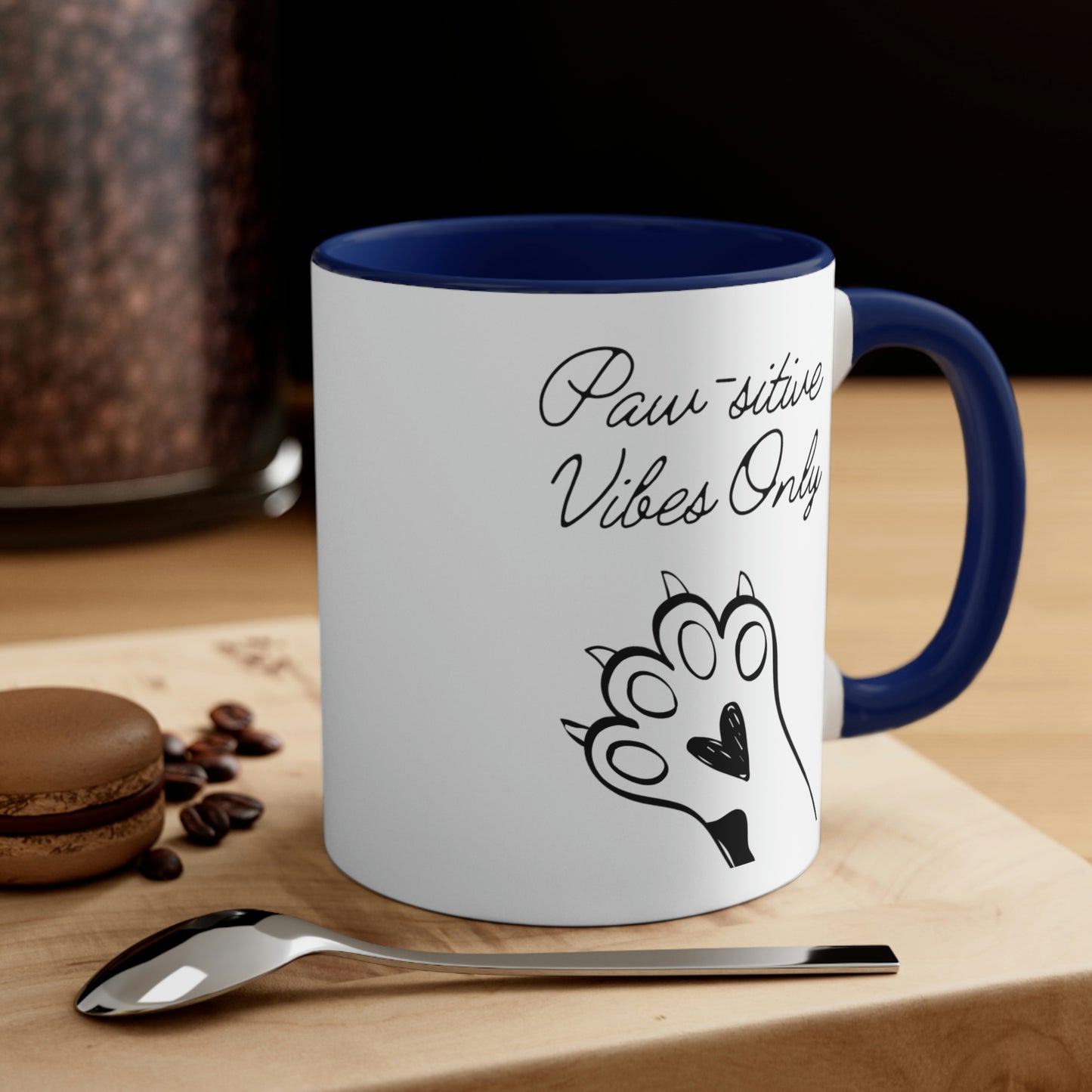 Word Art Collection - Accent Coffee Mug, 11oz - Paw-Sitive
