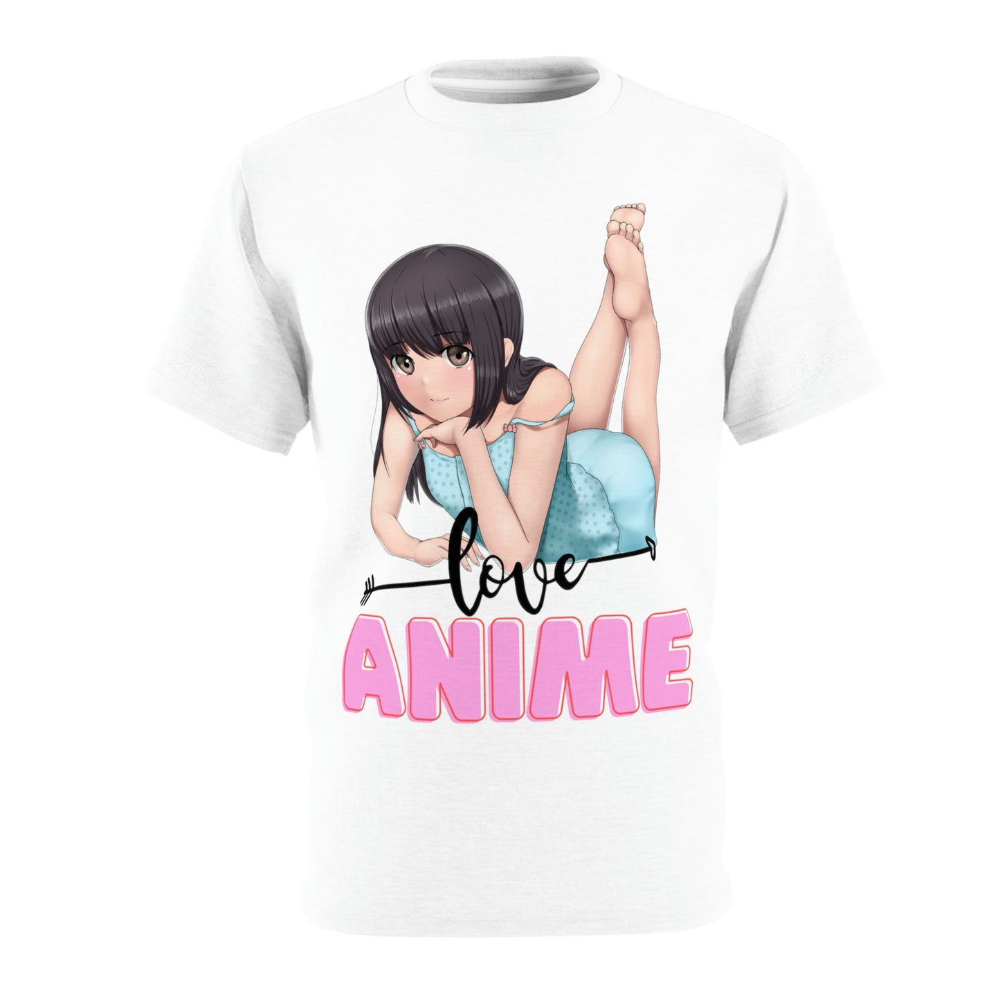 Anime Collection - Unisex AOP Cut & Sew Tee - Love Anime in White