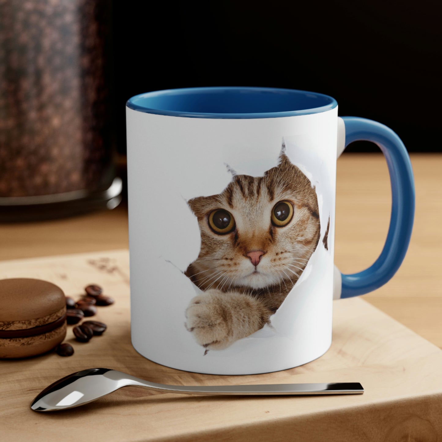 Animal Collection - Accent Coffee Mug, 11oz - Kitty Coming Through