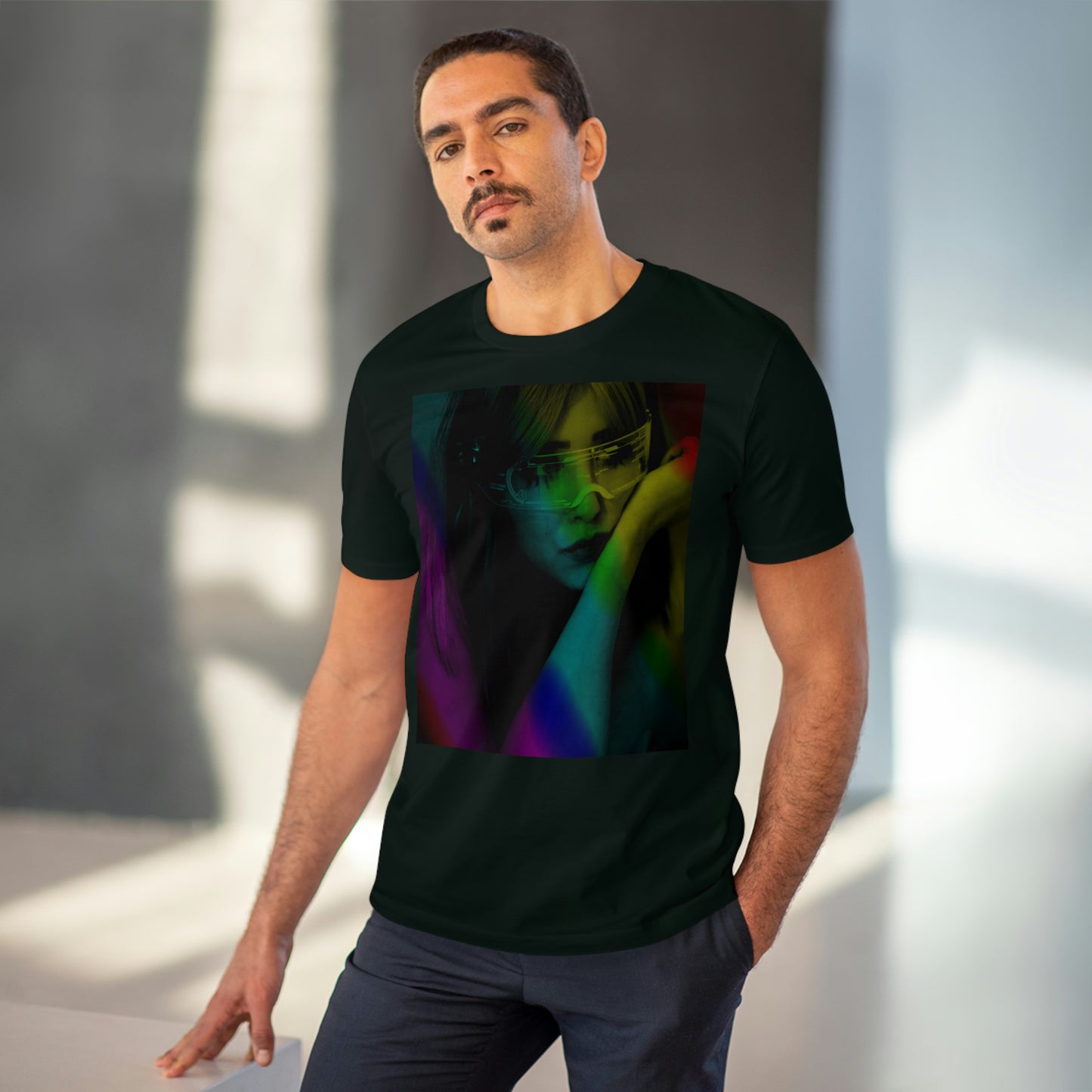 Cyber Punk Collection - Organic Creator T-shirt - Rainbow