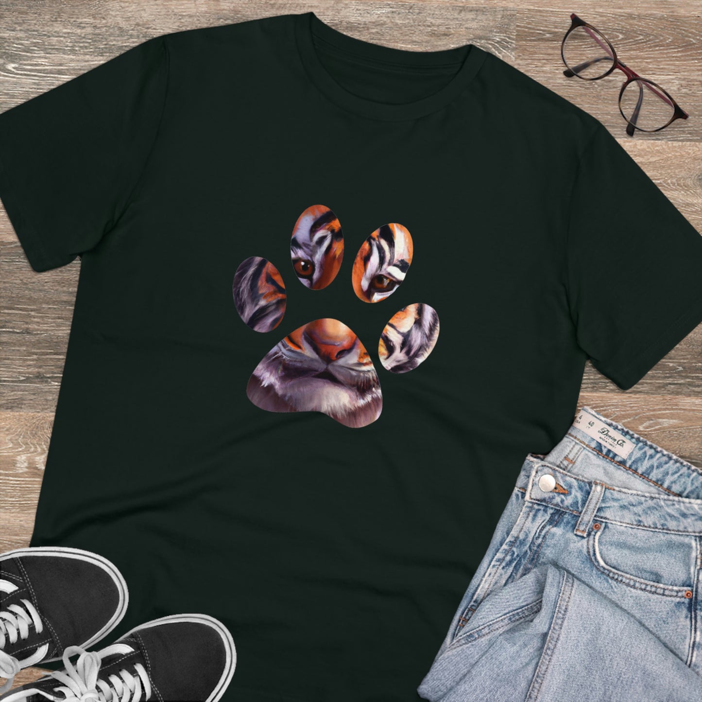 Animal Collection - Organic Creator T-shirt - Tiger in Paw