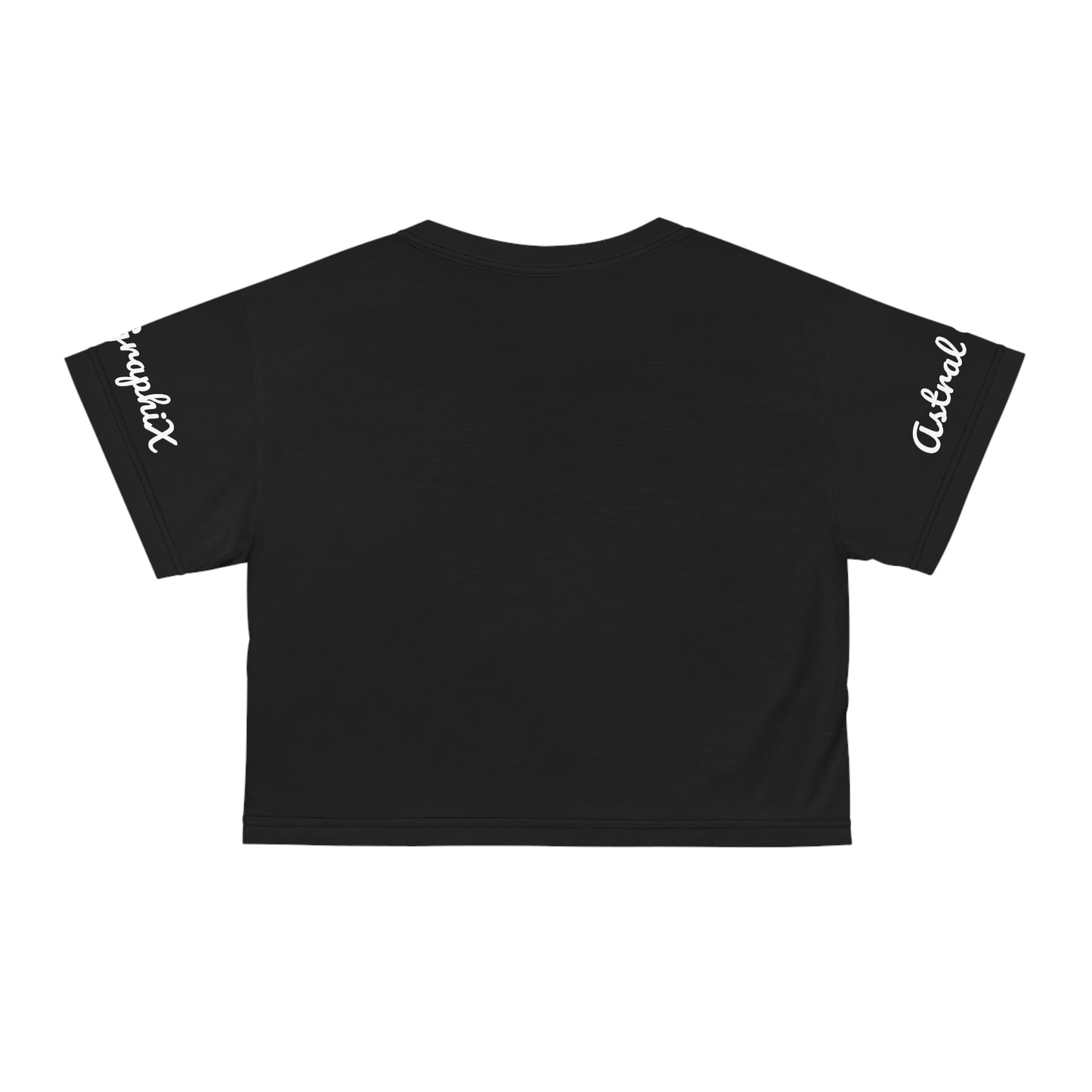 Word Art Collection - AOP Crop Tee - Good Vibes v1 in Black